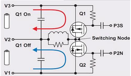 串联锂电池均衡充电方法示意图